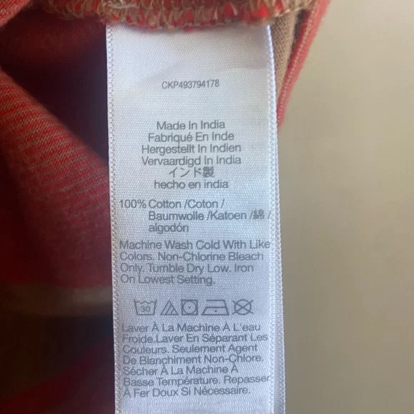 Madewell easy crewneck long sleeve tee size Large stripes burnt camel - Picture 6 of 6